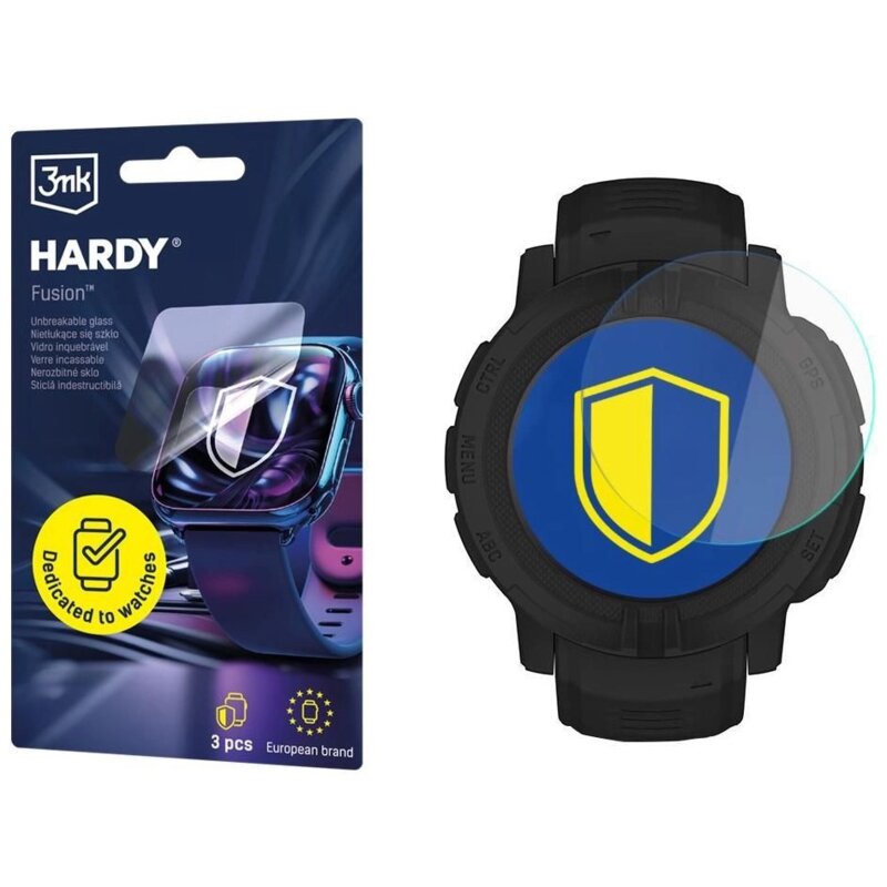 Szkło hybrydowe 3MK Hardy Fusion Watch Protection do Garmin Instinct 2/Solar