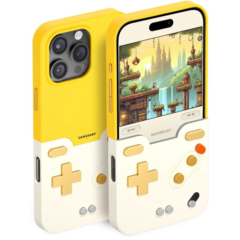 GAMEBABY AF4002 z kontrolerem do iPhone 16 Pro Max Żółty