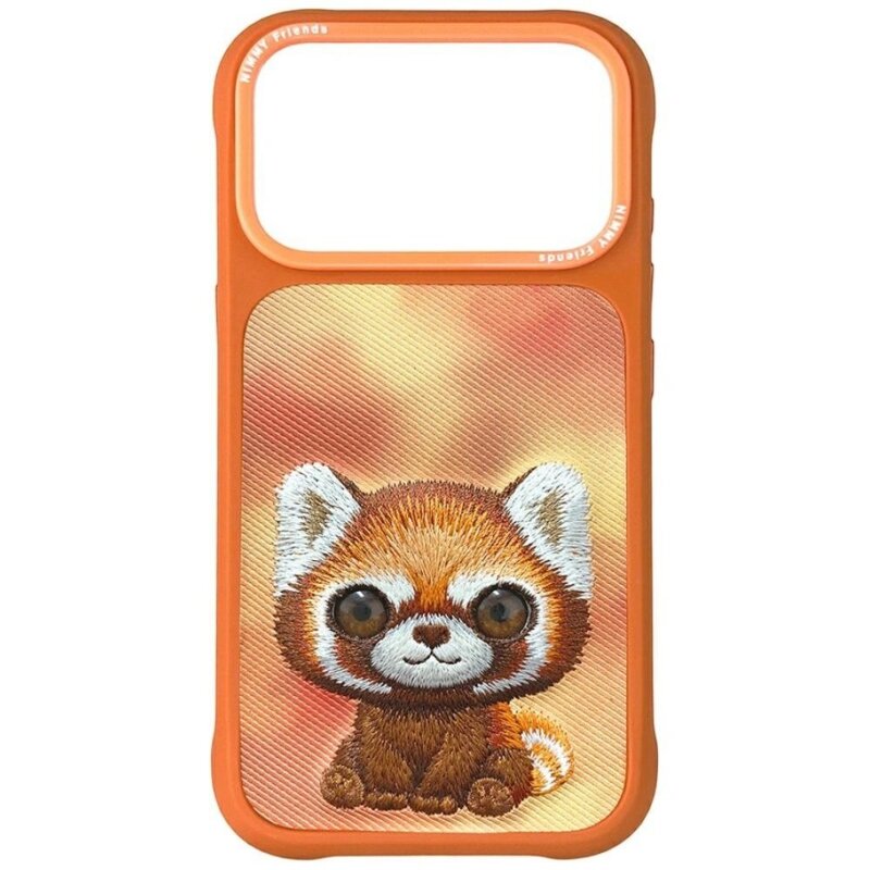 Etui NIMMY Big Eyed Pet 2.0 Raccoon do Apple iPhone 17 Pro Max Pomarańczowy