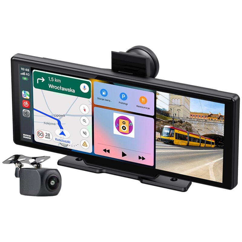 Samochodowy tablet multimedialny TRACER CR-Play 10.2 CarPlay Android Auto + Kamera tył