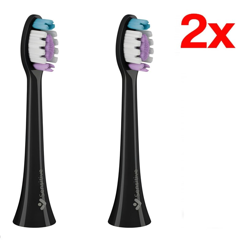 Końcówka szczoteczki TRUELIFE SonicBrush Clean Sensitive Czarny (2 szt.) (Delikatnie masują dziąsła)