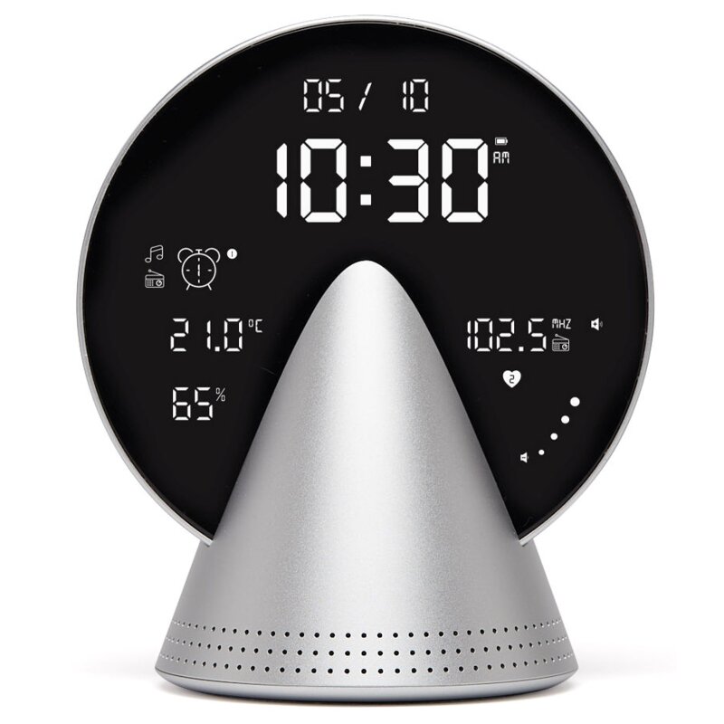 Lexon Conic Clock Aluminium LR156GA3