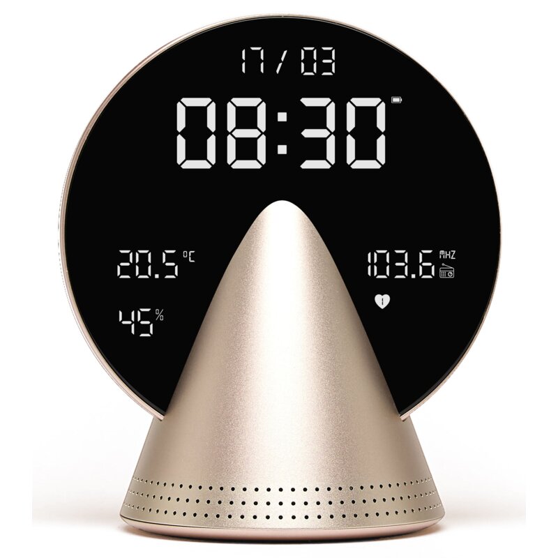 Lexon Conic Clock Gold LR156GH3 Złoty
