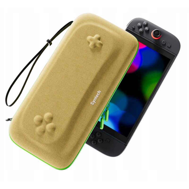 Etui SYNTECH G11 do Nintendo Switch 2 Beżowo-zielony