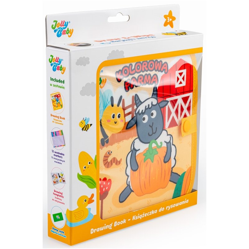 Zestaw kreatywny JOLLY BABY Książeczka Kolorowa farma JB82601