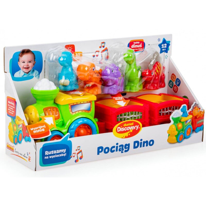 Zabawka interaktywna DUMEL Muzyczna Pociąg Dino DD44707