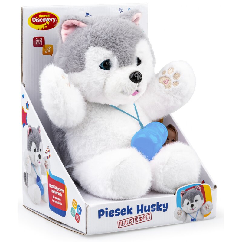 Zabawka interaktywna DUMEL Językowa dla najmłodszych Piesek Husky DD30820