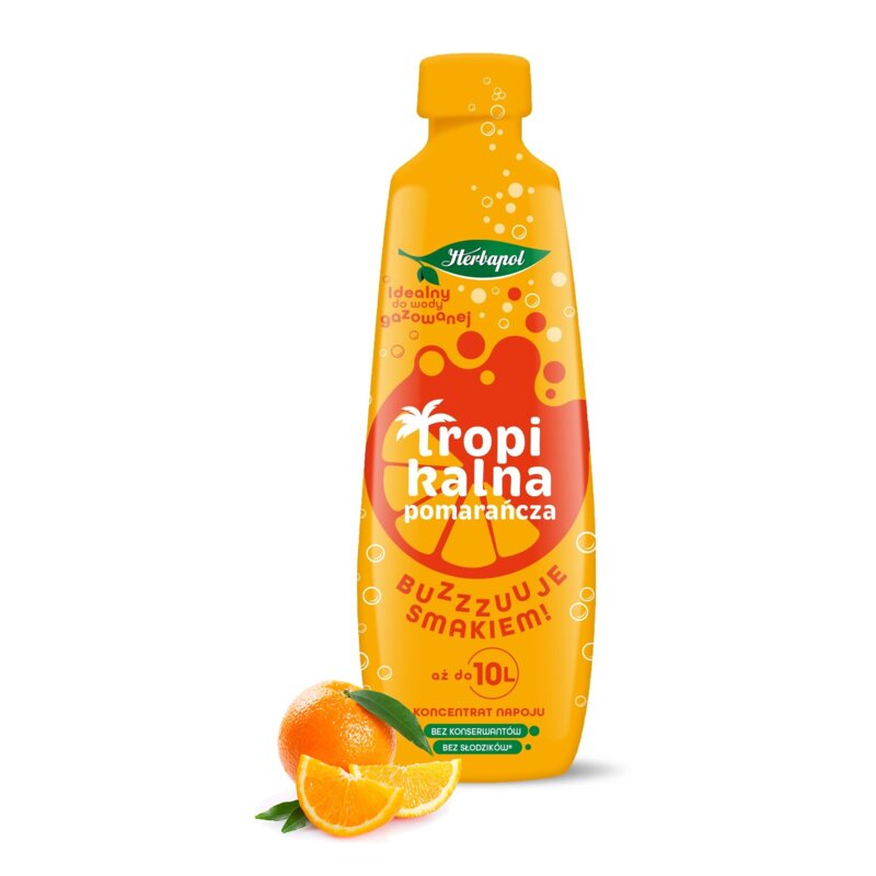 Koncentrat napoju HERBAPOL Tropikalna Pomarańcza 405 ml