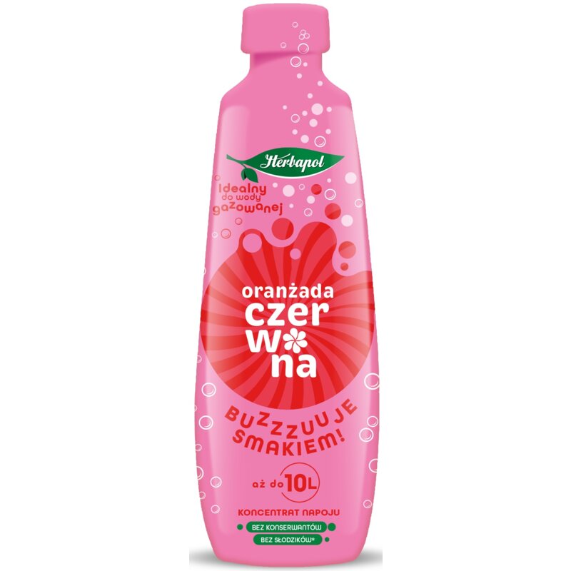 Koncentrat napoju HERBAPOL Oranżada Czerwona 405 ml