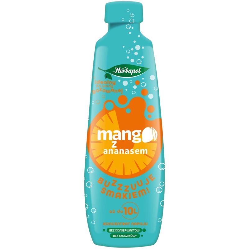Koncentrat napoju HERBAPOL Mango z ananasem 405 ml