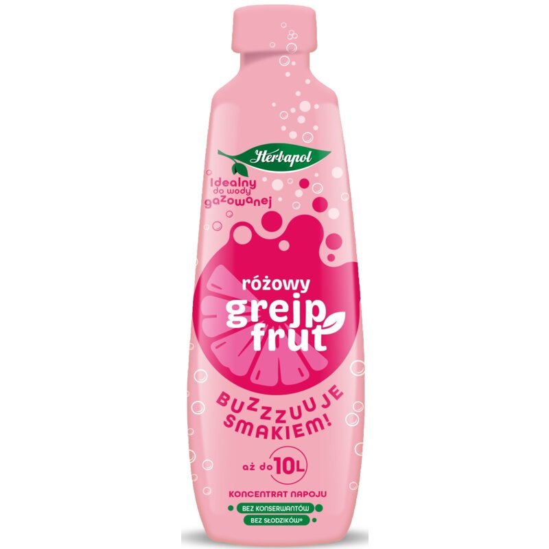 Koncentrat napoju HERBAPOL Różowy Grejpfrut 405 ml