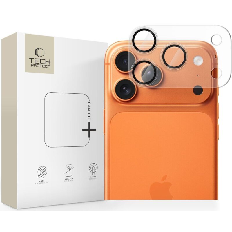Nakładka na obiektyw TECH-PROTECT CamFull Fit+ do Apple iPhone 17 Pro Przezroczysty