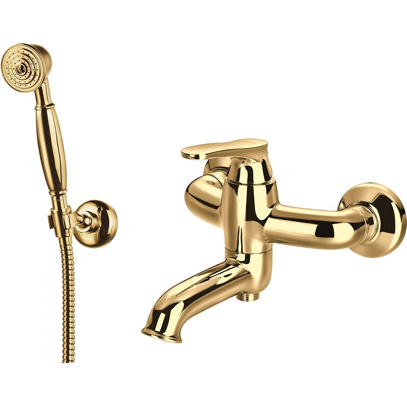 Bateria wannowa natynkowa OMNIRES Art Deco AD5131 Złoty