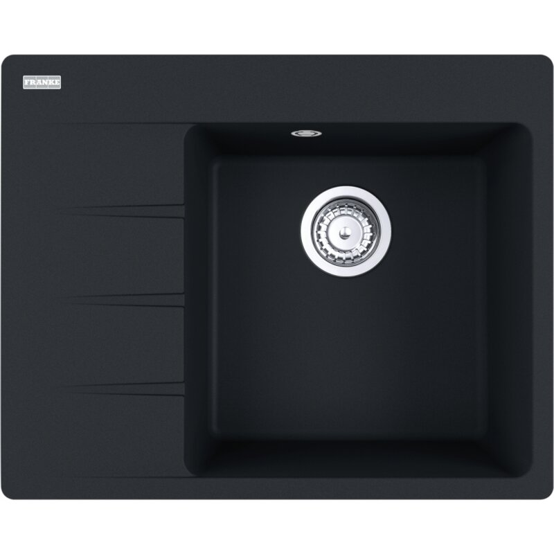 Zlewozmywak jednokomorowy z ociekaczem FRANKE Centro CNG 611-62 TL 114.0633.124 Czarny mat 50x62