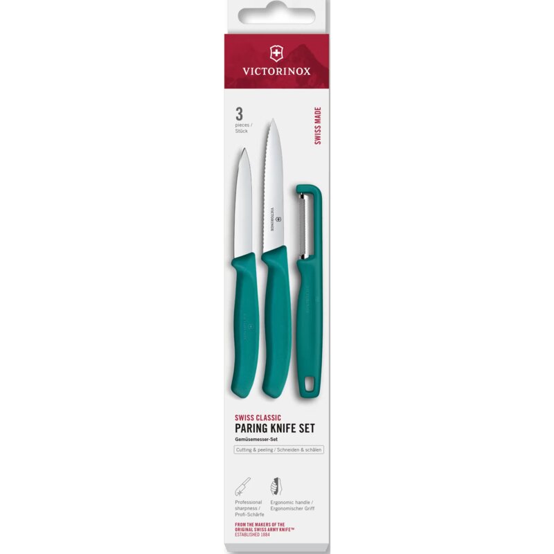 Zestaw noży VICTORINOX Swiss Classic 6.7114.33C1 Zielony (3 elementy)