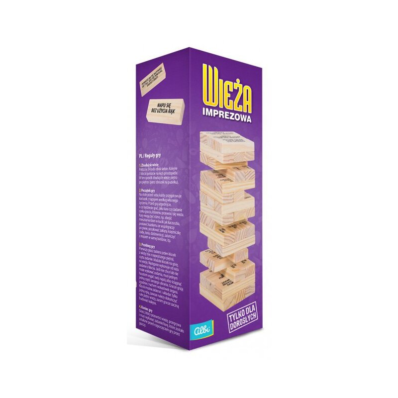 Gra zręcznościowa ALBI Jenga Imprezowa Wieża 80284 18+