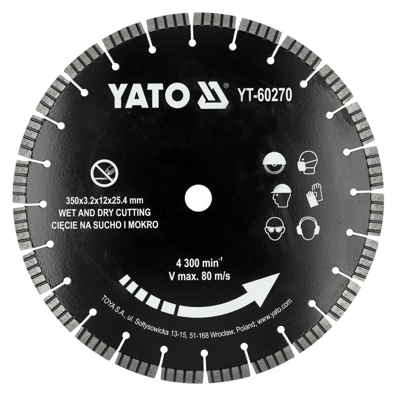 Tarcza diamentowa YATO YT-60270 350 mm