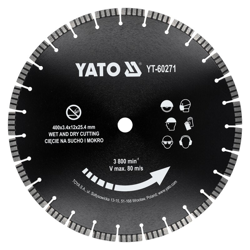 Tarcza diamentowa YATO YT-60271 400 mm