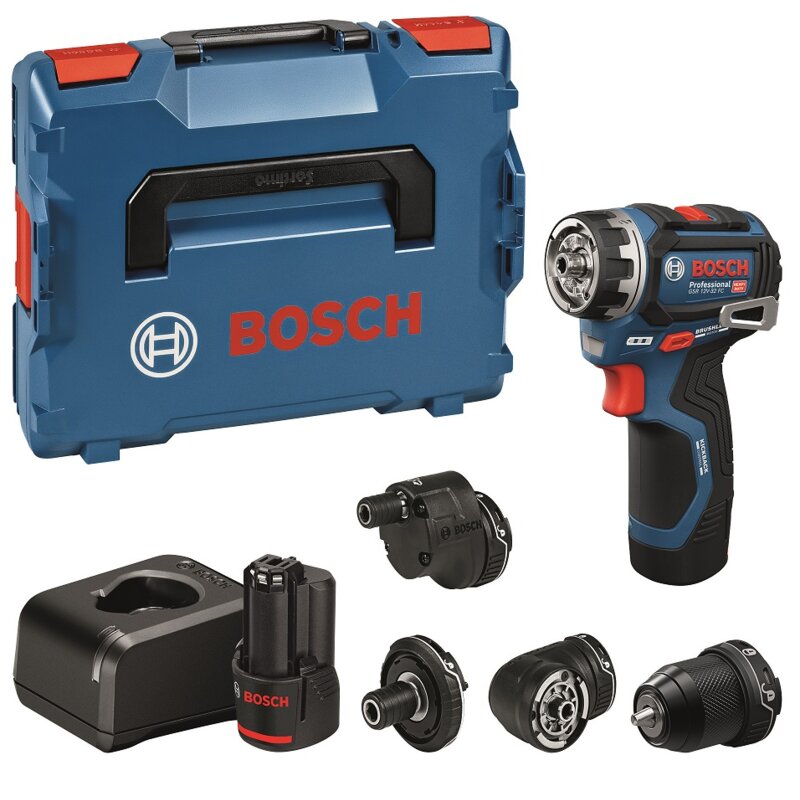 Wiertarko-wkrętarka BOSCH Professional GSR 12V-32 FC 06019N7101 + ładowarka + zestaw akumulatorów