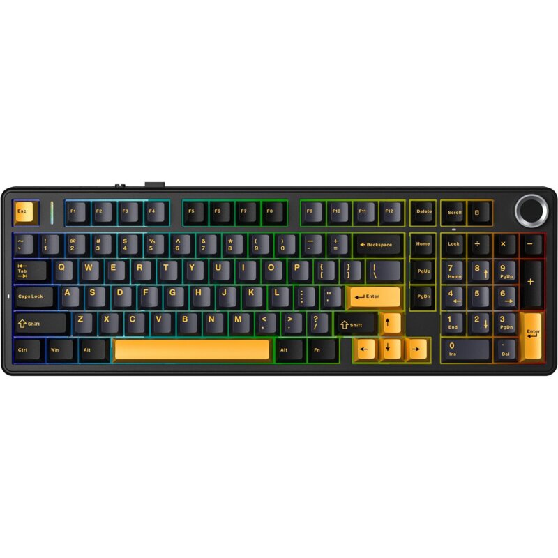 Klawiatura AULA F99 Pro RGB Hot Swap Star Vector Switch Czarno-pomarańczowy