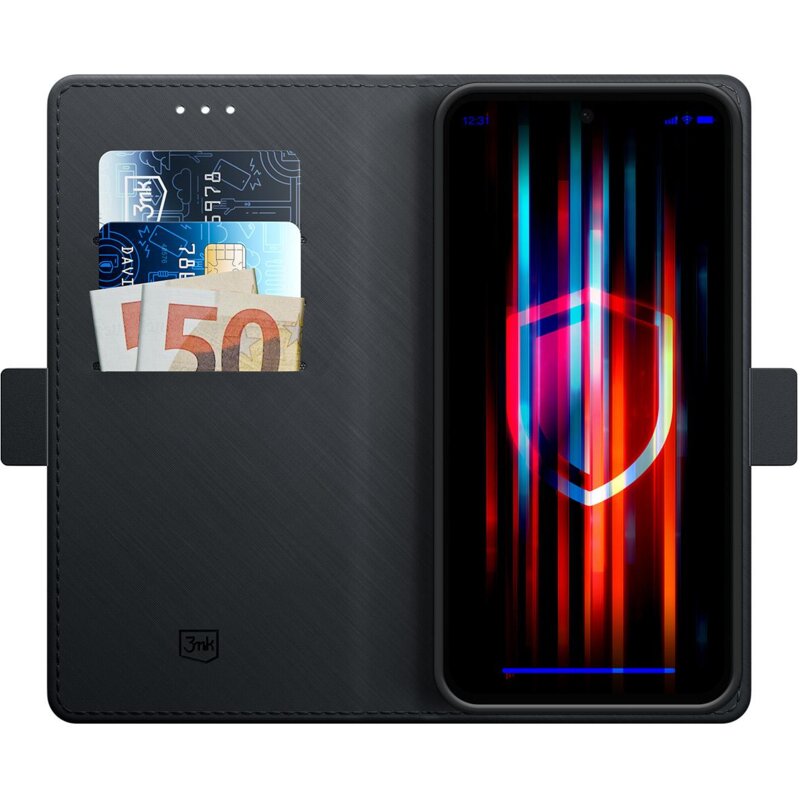 Etui 3MK Wallet Case do Honor Magic8 Lite Czarny