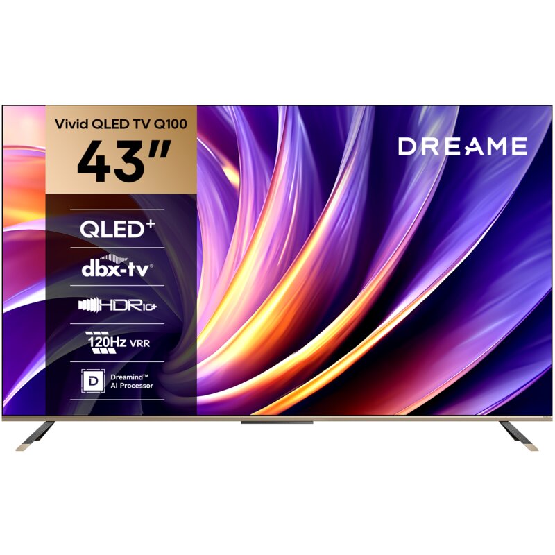 Telewizor DREAME 43Q100 43" QLED 4K 120Hz VRR Google TV Dolby Atmos Dolby Vision HDMI 2.1