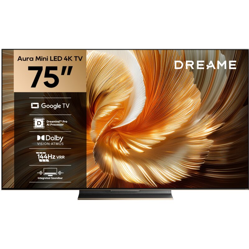 Telewizor DREAME 75S100 75" MINILED 4K 144Hz VRR Google TV Dolby Atmos Dolby Vision HDMI 2.1