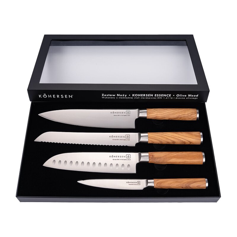 Zestaw noży KOHERSEN Essence Olive Wood (4 elementy)