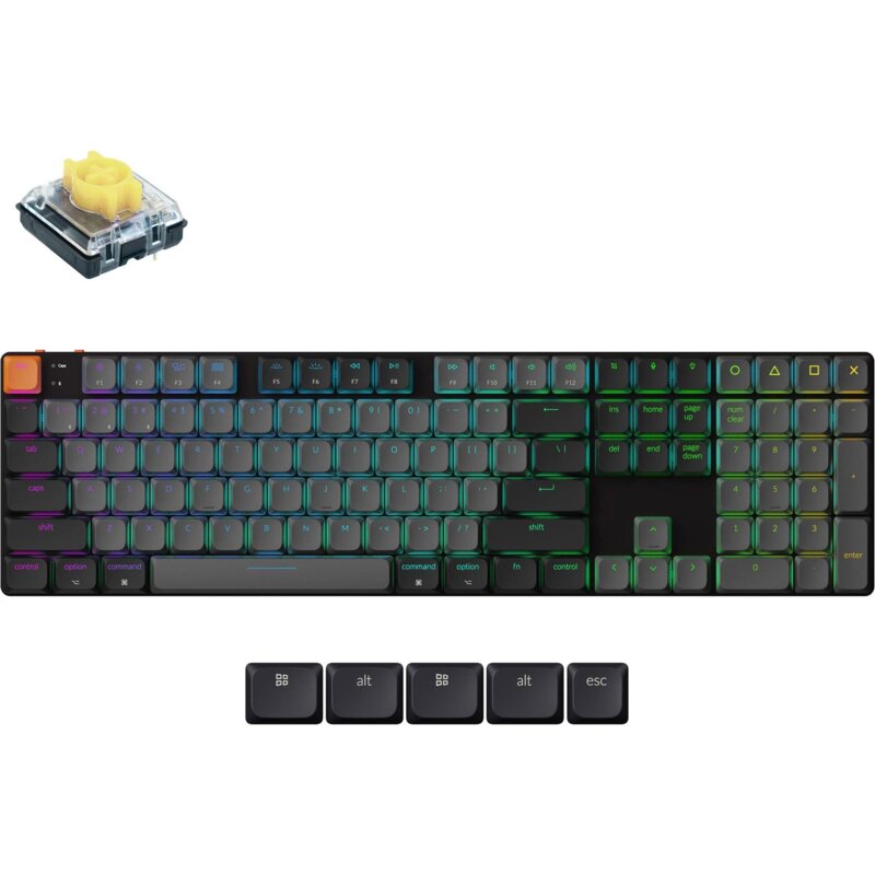 Klawiatura KEYCHRON K5 QMK Wireless Banana Switch Czarno-szary