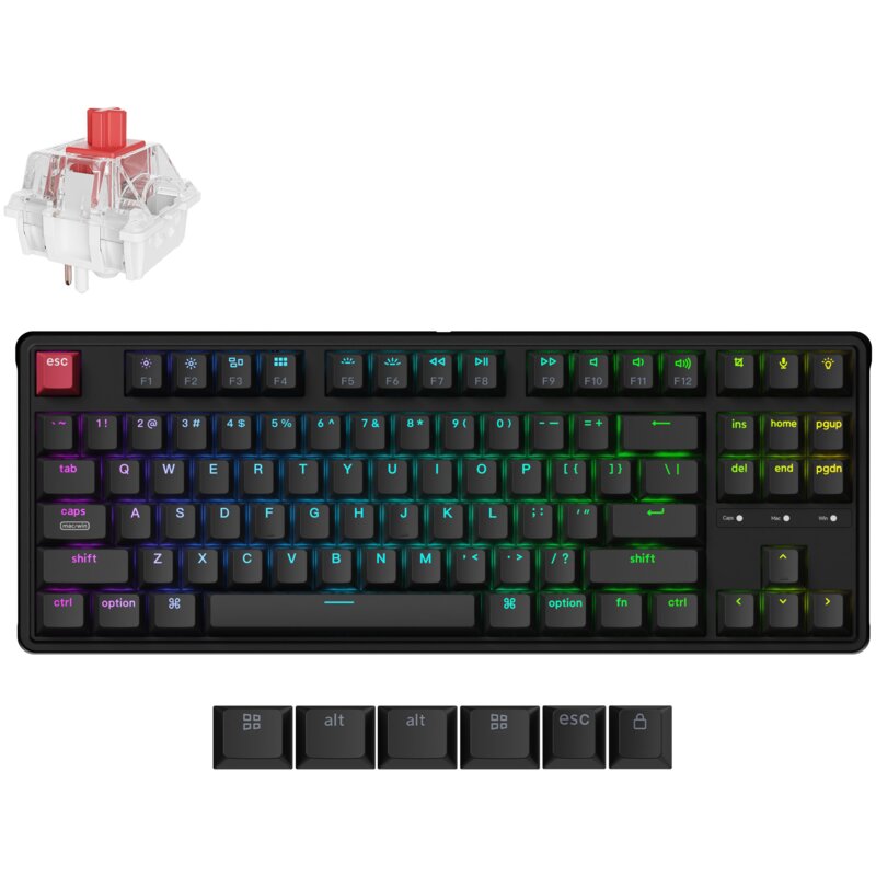 Klawiatura KEYCHRON C3 Pro 8K QMK Wired Custom Mechanical Super Red Switch