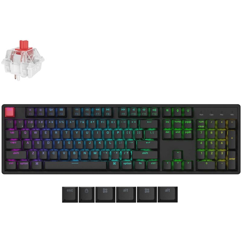 Klawiatura KEYCHRON K10 QMK Wireless Mechanical Super Red Switch
