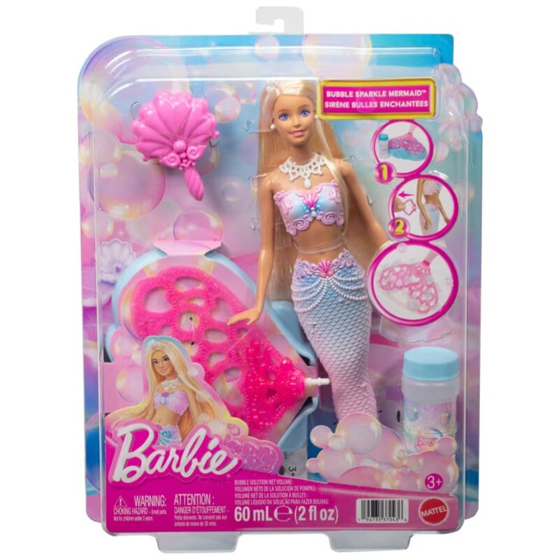 Lalka Barbie Bąbelkowa Syrenka JLW56