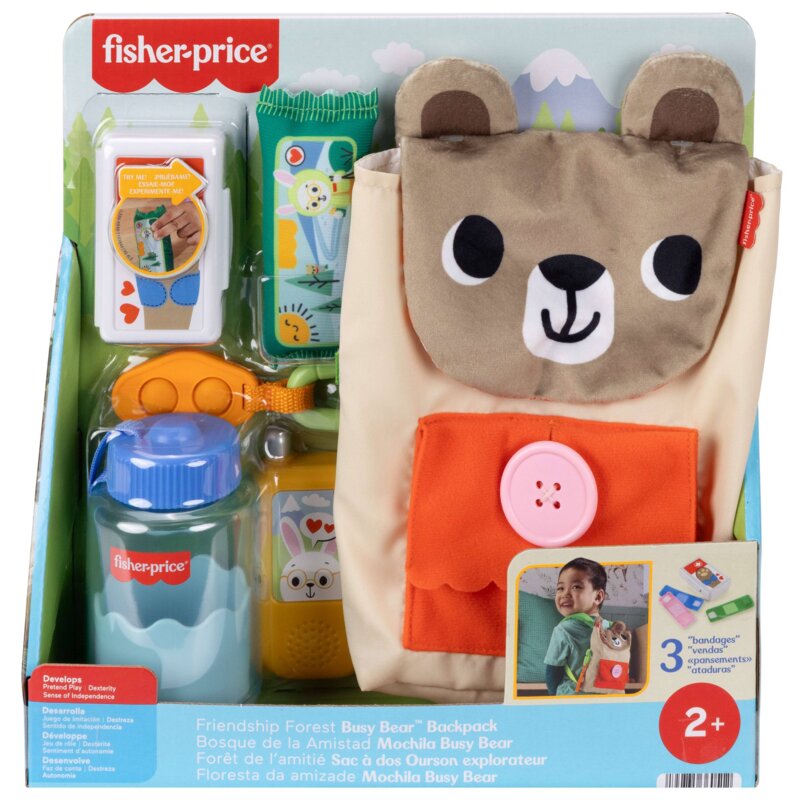 Zabawka FISHER PRICE Leśni przyjaciele Plecaczek-misiaczek JLB86