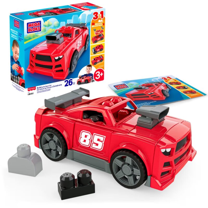 Klocki plastikowe MEGA Bloks Samochód wyścigowy JKG35