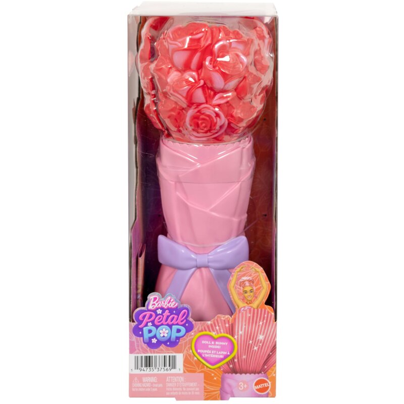 Lalka Barbie Petal Pop Kwiatowa niespodzianka Czerwona róża JMF59
