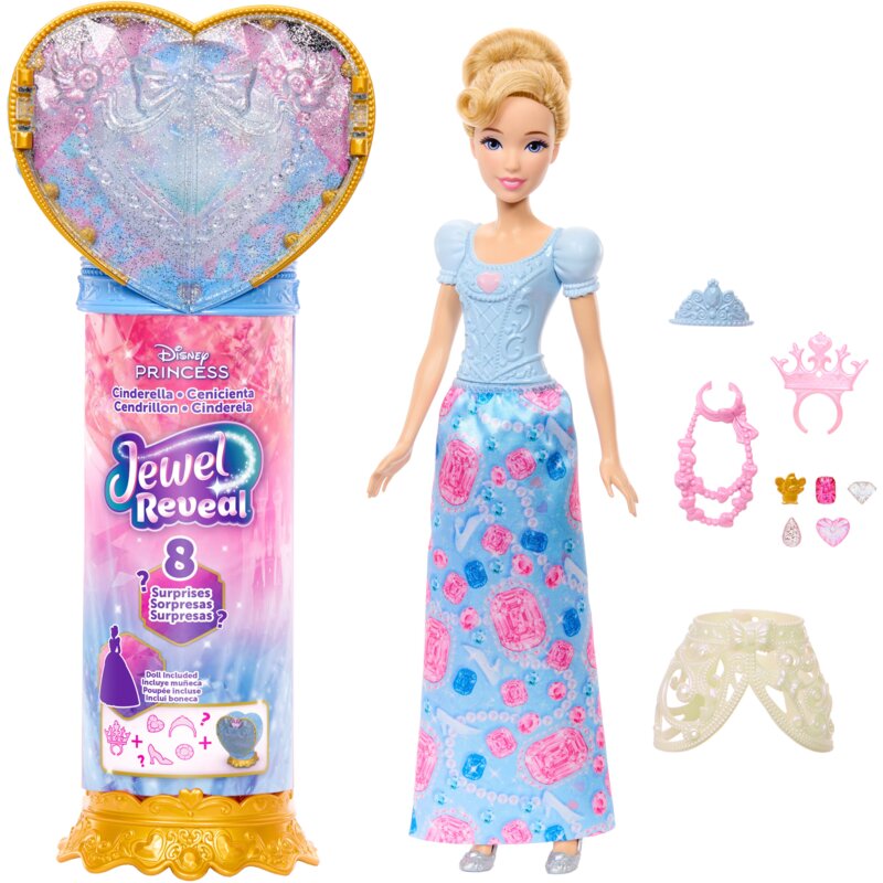 Lalka DISNEY PRINCESS Jewel Reveal Kopciuszek JHL50
