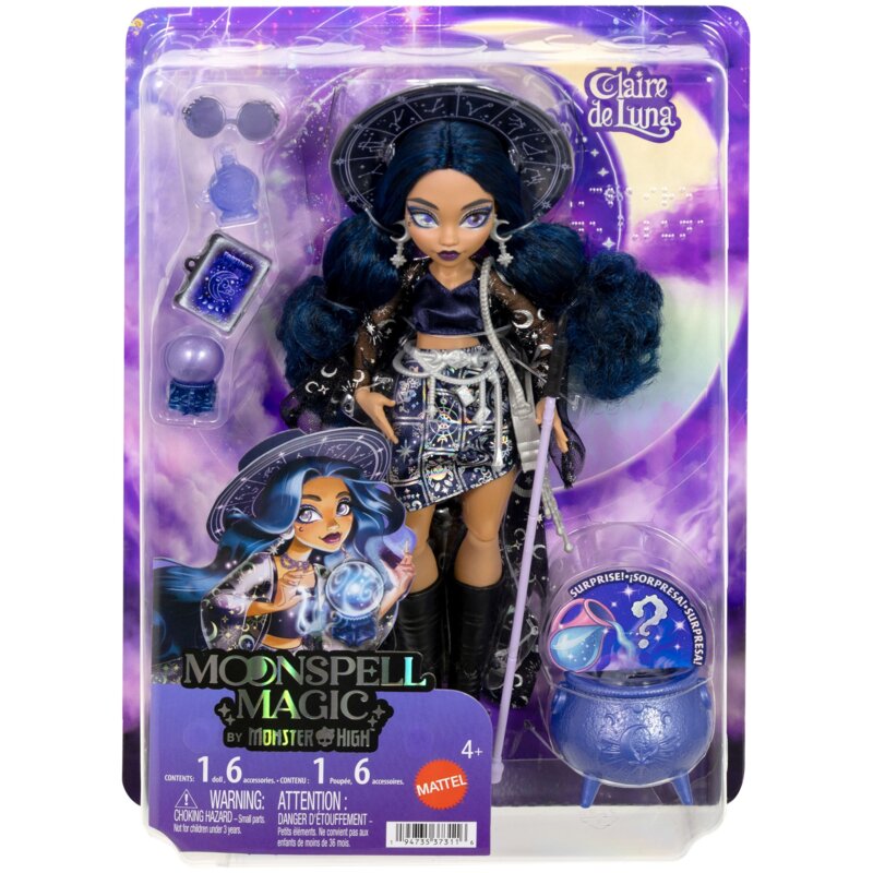 Lalka MONSTER HIGH Moonspell Magic Claire de Luna Czarownica Przepowiedni JMB89