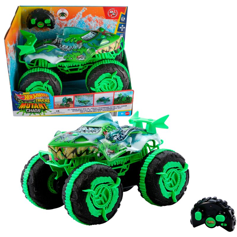 Samochód Hot Wheels Monster Trucks RC All-Terrain Mutant Great Bite JMM76