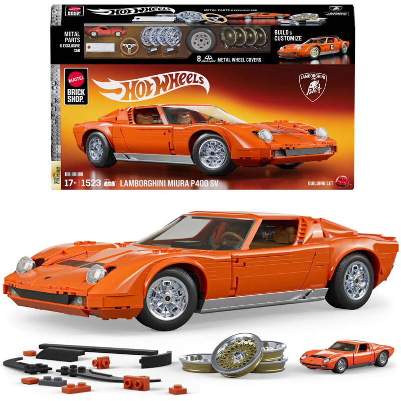 Klocki plastikowe BRICK SHOP Hot Wheels Premium Series Lamborghini Miura P400 SV JHF61