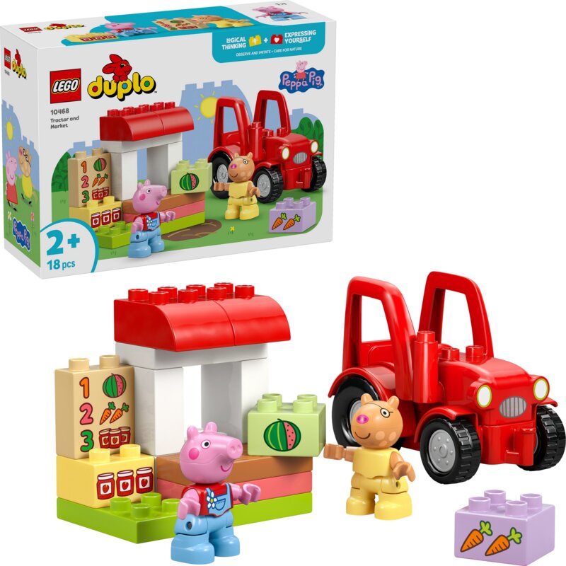 LEGO 10468 DUPLO Peppa Ciągnik i rynek