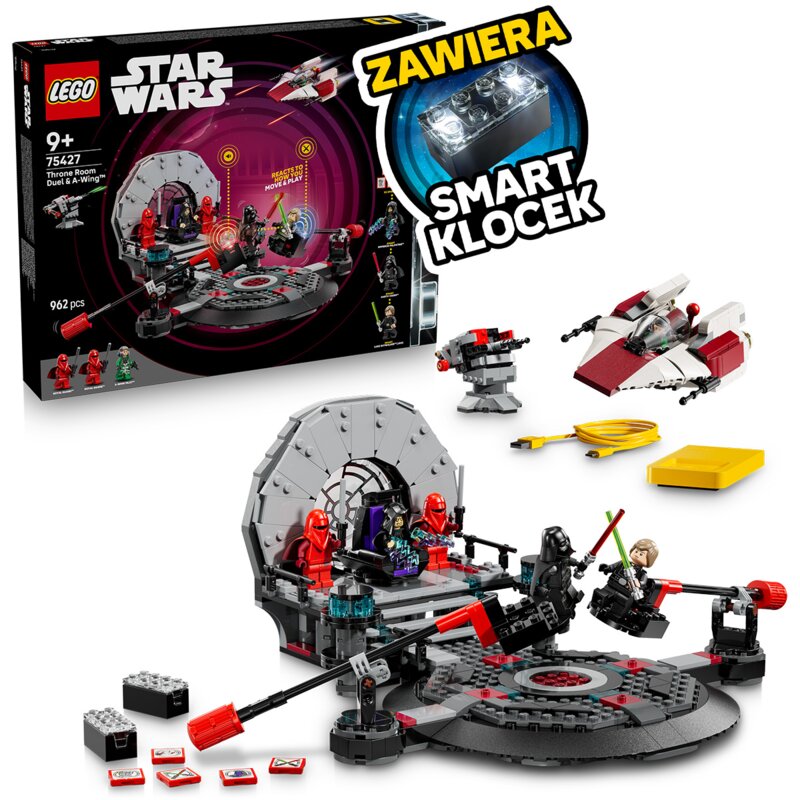 LEGO 75427 Star Wars SMART Play Pojedynek w sali tronowej i A-Wing