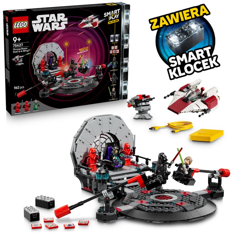 LEGO 75427 Star Wars SMART Play Pojedynek w sali tronowej i A-Wing