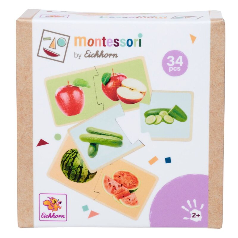 Układanka Edukacyjna EICHHORN Montessori Owoce i Warzywa (34 elementy)