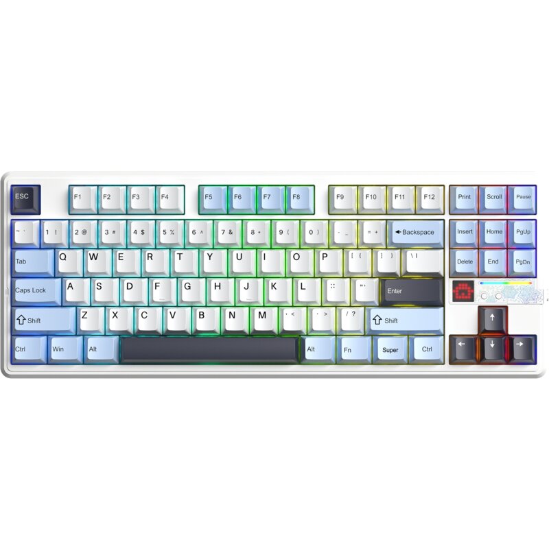 Klawiatura AULA F87PRO V2 Glacier Blue RGB