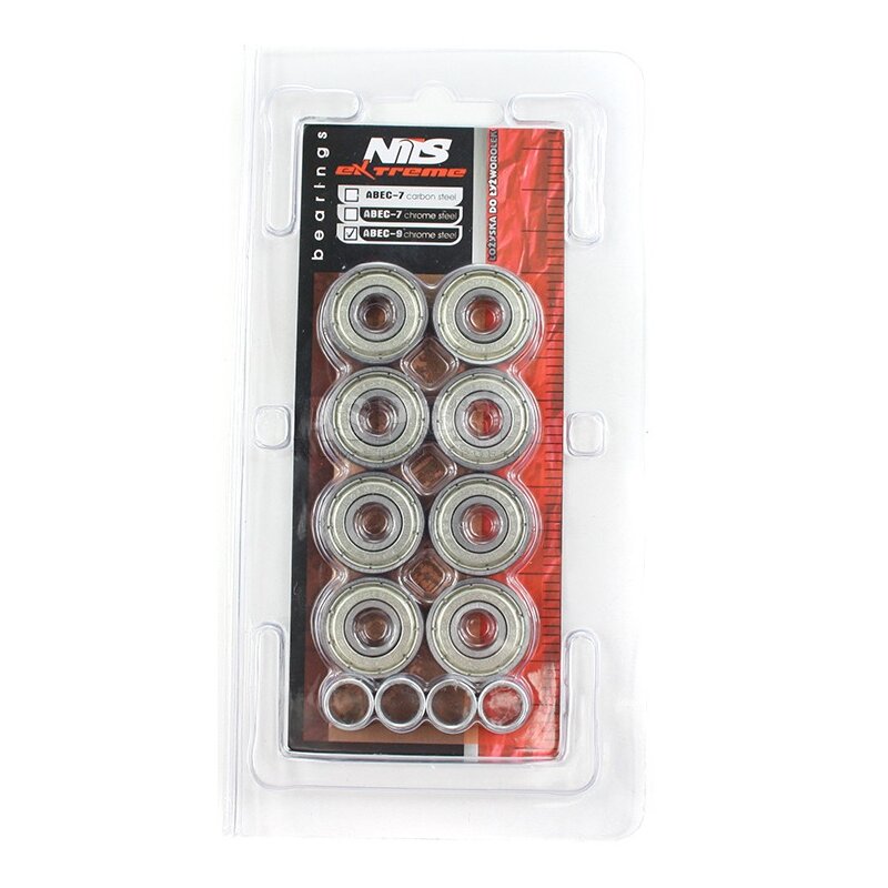Łożyska NILS EXTREME ABEC-9 Chrome (8 sztuk)
