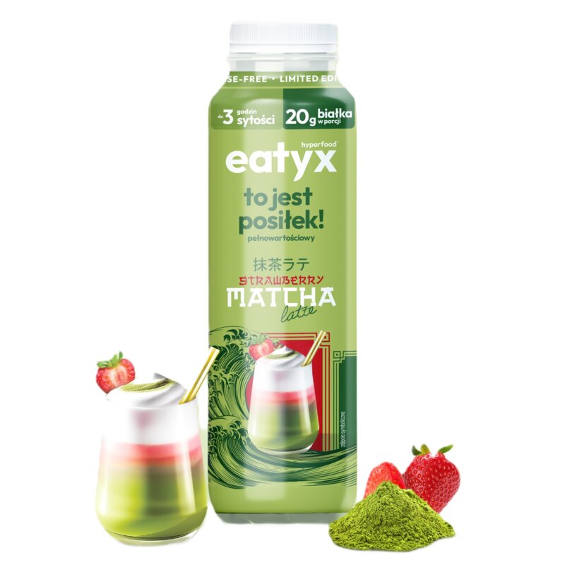 Posiłek w płynie EATYX Hyperfood Strawberry Matcha Latte (300 ml)