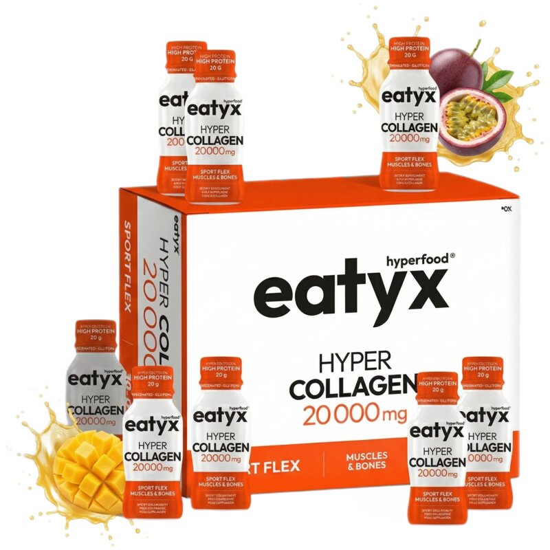Kolagen EATYX Hyperfood Collagen Sport Flex 20 000 mg Mango-marakuja (30 x 95 ml)