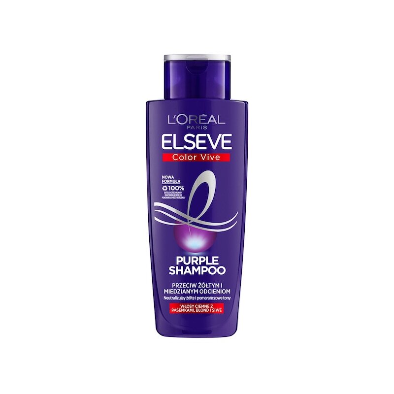 Elseve Color-Vive Purple Shampoo fioletowy szampon przeciw żółtym i miedzianym odcieniom 200ml