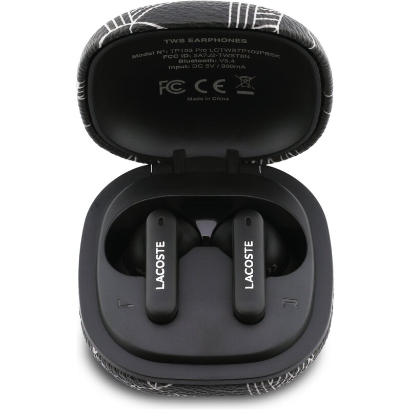 Słuchawki dokanałowe LACOSTE Monogram The Blend ANC Czarny