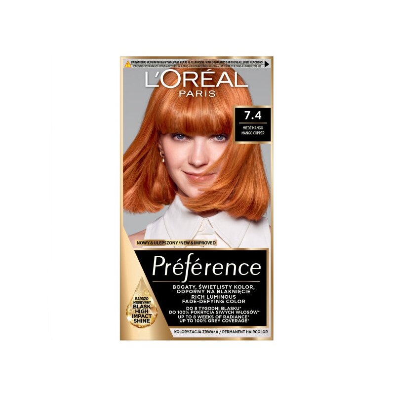 Preference farba do włosów 7.4 Miedź Mango
